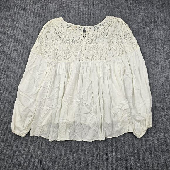 Sundance Blouse Womens Large Boho Peasant Coastal Mystic Moonrise Pirate Relaxed - Picture 6 of 6